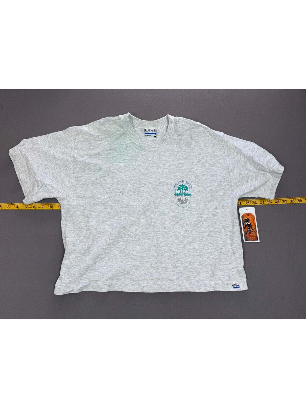 Vintage Gear for Sports Pancho Las Palmas Resort Cropped Grey T-Shirt